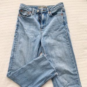 TOPSHOP MOTO cropped hem straight vintage jeans